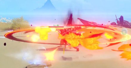 Genshin - Kairagi Fiery Might - Wide Slash