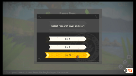 New Pokemon Snap - Quality of Life Update - Retrying a Level Lets You Choose the Research Level