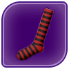 Striped Knee-High Socks (Red) Image