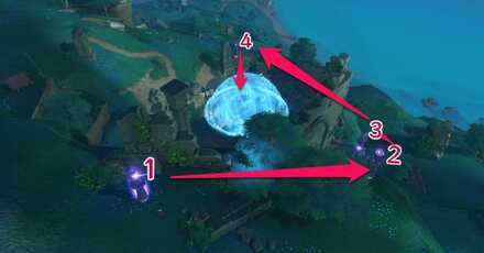 Genshin - Oroboshi Puzzle Solution in Fort Fujitou