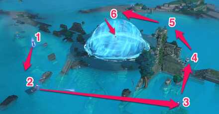 Genshin - Oroboshi Puzzle Solution in Fort Mumei