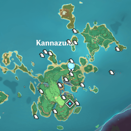 Inazuma - Kannazuka Island Electro Seelie Locations