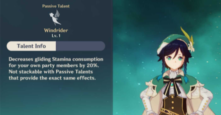 Genshin - Passive Talent - Windrider