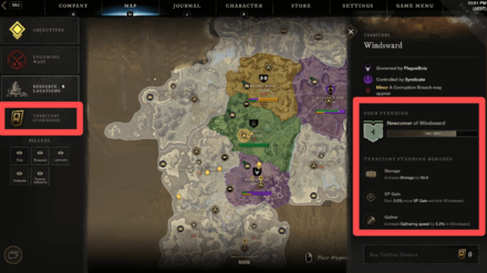 New World - Territory Standing Map View