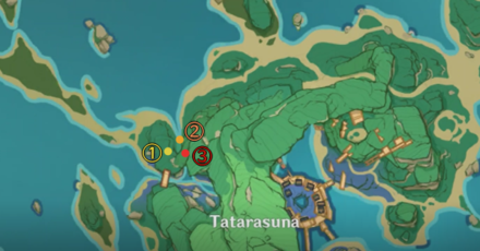 Genshin - Upper Tatarasuna Temari Locations