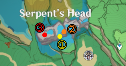 Genshin Impact - Temaria Game - Serpent Head Locations