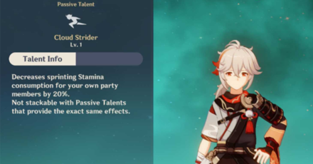 Genshin - Passive Talent - Cloud Strider