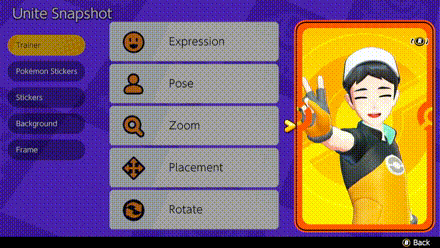 Pokemon UNITE - Trainer Card Snapshot Placement