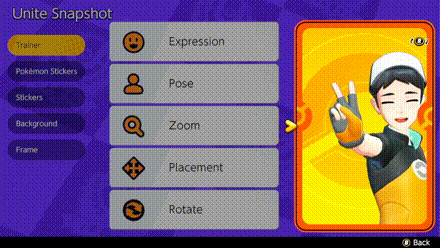 Pokemon UNITE - Trainer Card Snapshot Rotate