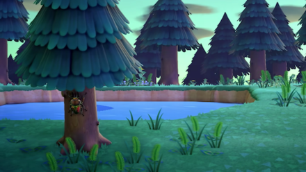 ACNH - Rainbow Stag On trees