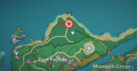 Genshin - Lost Riches Co-Op Challenge Location in Fort Fujitou, Yashiori Island