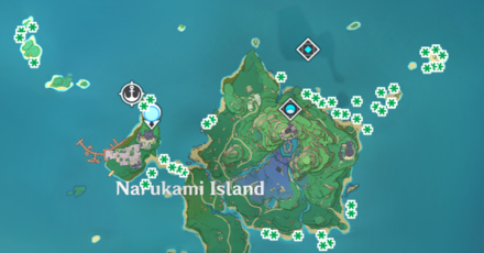 Genshin - Seagrass Locations in Narukami Island