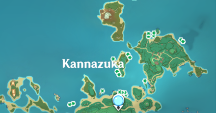 Genshin - Seagrass Locations in Kannazuka Island