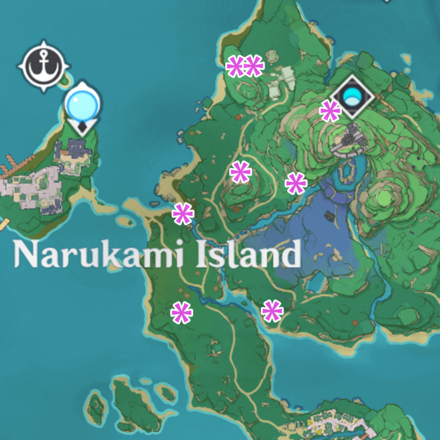 Inazuma - Narukami Island Large Rock Pile Locations