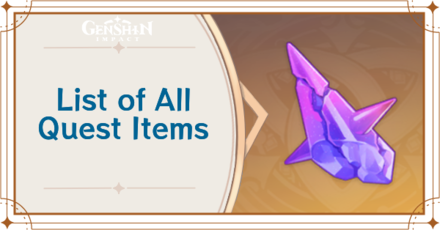 Genshin - List of Quest Items
