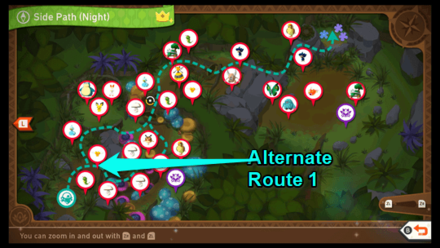 New Pokemon Snap - Side Path (Night) Alternate Route Map