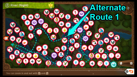 New Pokemon Snap - River (Night) Alternate Route Map