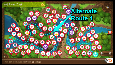 New Pokemon Snap - River (Day) Alternate Route Map