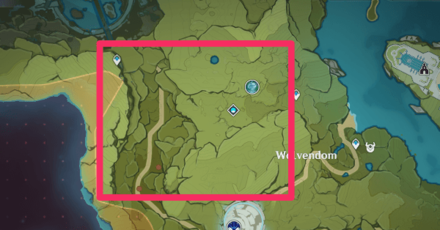 Genshin - Fir Wood Recommended Location - Below Stormterror