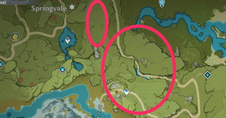 Genshin - Fir Wood Recommended Location - Outside Dragonspine