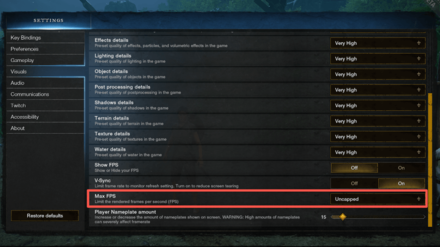 New World - Set Max FPS to 60