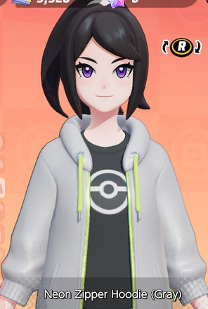 Neon Zipper Hoodie (Gray) Preview