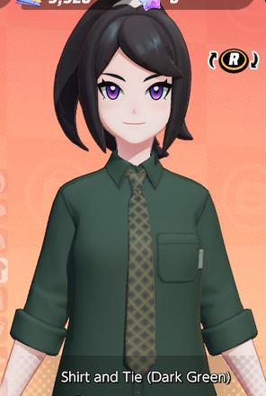 Shirt and Tie (Dark Green) Preview