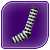 Striped Knee-High Socks (Black) Image