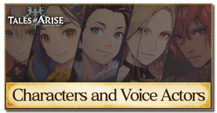 Tales of Arise - Characters and Voice Actors