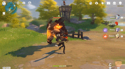 Genshin - Diluc - Destroy Shields