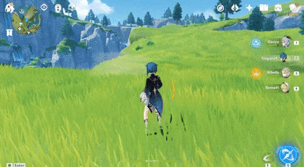 Genshin - Xingqiu Elemental Skill - Guhua Sword Fatal Rainscreen