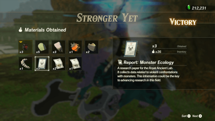 Hyrule Warriors Age of Calamity - Stronger Yet Report Monster Ecology