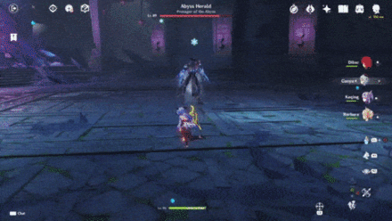 Genshin - Abyss Herald Cryo and Hydro Reactions