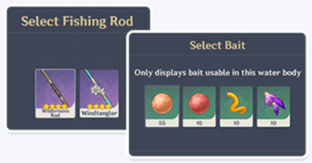 Genshin - Choosing a Fishing Rod and Bait