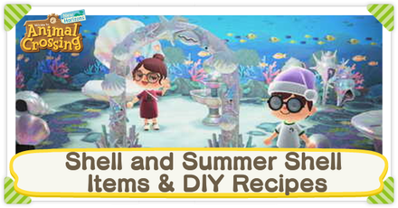 List of Shell and Summer Shell Series Furniture & Item Recipes