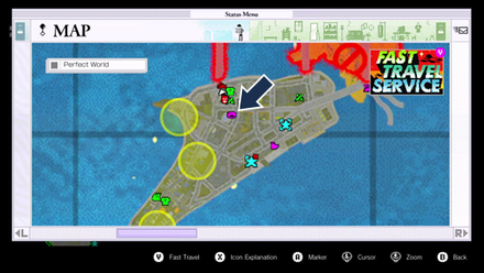 Perfect World DonMai Sushi Shop - Map Location