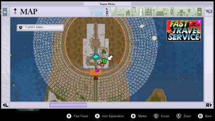 T-Shirt Alien Map Location