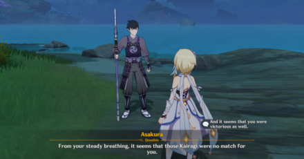 Genshin - Battle of Revenge - Talk to Asakura
