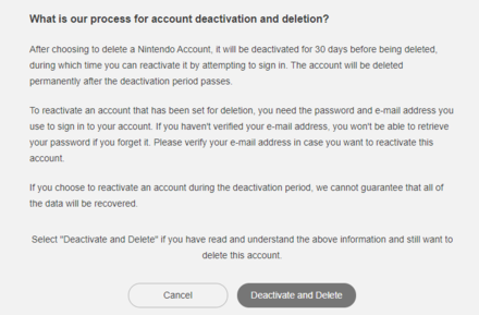 Pokemon UNITE - How to Delete Nintendo Account - Read then Select Delete and Deactivate