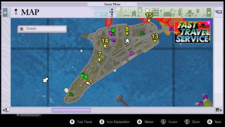 No More Heroes 3 - DeathMan Cards Perfect World Marked Map