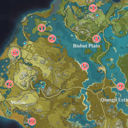 All Genshin Impact fishing spot locations needed to get 'The Catch' polearm  (March 2022)