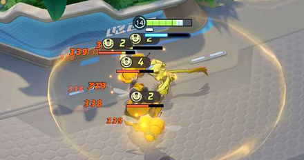 Pokemon UNITE - Zeraora Attacking Wild Pokemon