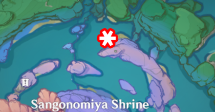 Genshin - Fishing Spot - Sangonomiya Shrine
