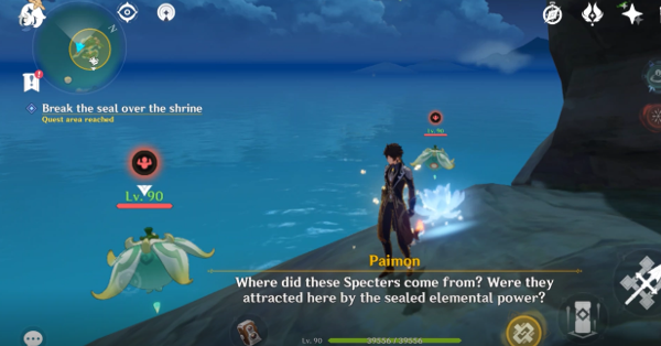 Genshin - Eye of Watatsumi - Defeat the Anemo Specters