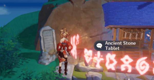 Genshin - Tail of Watatsumi - Read the Ancient Stone Tablet