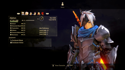 Tales of Arise - Determines Character Strengths and Weaknesses