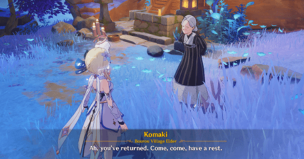 Genshin - Divine Plant of the Depths - Talk to Komaki once more