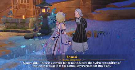 Genshin - Divine Plant of the Depths - Go to the cavern in the north