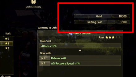 Tales of Arise - Crafting Cost