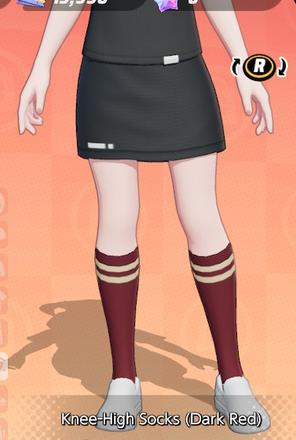 Knee-High Socks (Dark Red) Preview